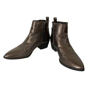 Circus Sam Edelman Hartford Western Gold Ankle Booties Boots Women’s Size 8